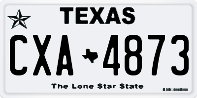 TX license plate CXA4873