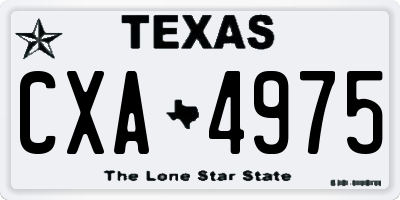 TX license plate CXA4975