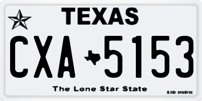 TX license plate CXA5153