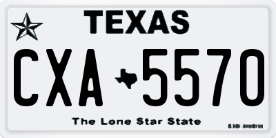 TX license plate CXA5570