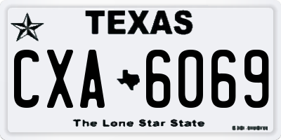TX license plate CXA6069