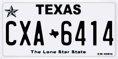 TX license plate CXA6414