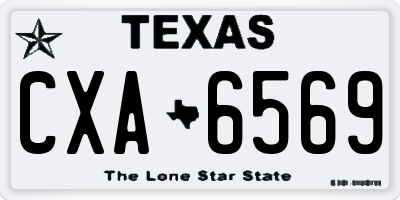 TX license plate CXA6569