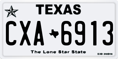 TX license plate CXA6913