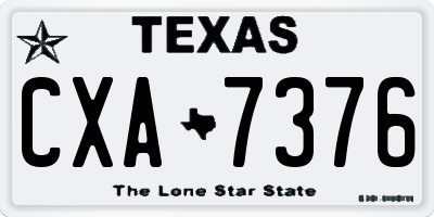 TX license plate CXA7376