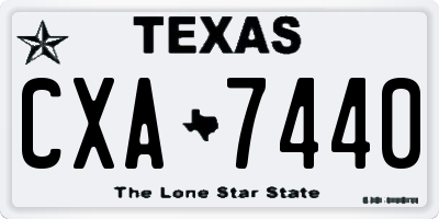 TX license plate CXA7440