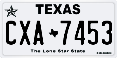 TX license plate CXA7453