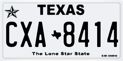 TX license plate CXA8414