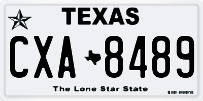 TX license plate CXA8489