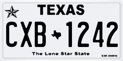 TX license plate CXB1242