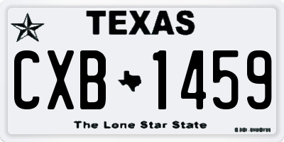 TX license plate CXB1459