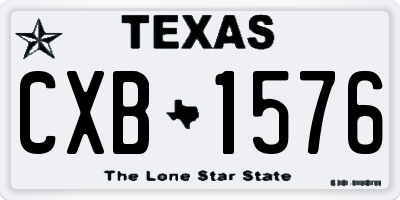 TX license plate CXB1576