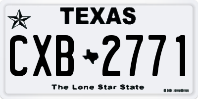 TX license plate CXB2771