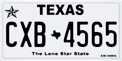 TX license plate CXB4565