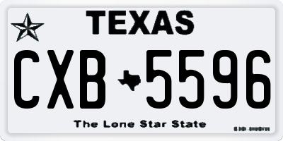 TX license plate CXB5596