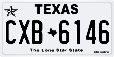 TX license plate CXB6146