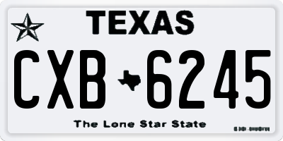 TX license plate CXB6245
