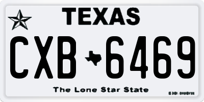 TX license plate CXB6469