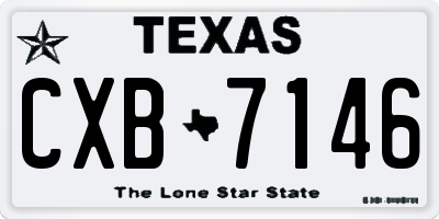 TX license plate CXB7146