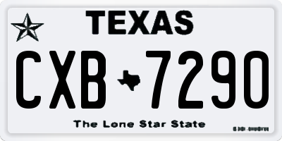 TX license plate CXB7290