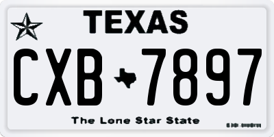 TX license plate CXB7897