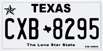 TX license plate CXB8295
