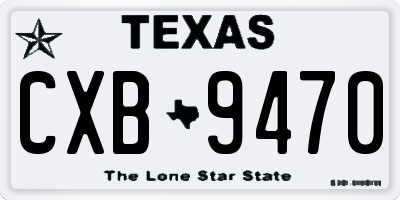 TX license plate CXB9470