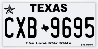 TX license plate CXB9695