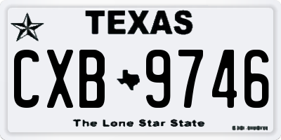 TX license plate CXB9746