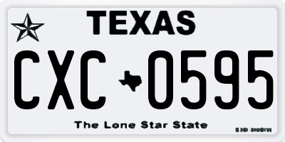 TX license plate CXC0595