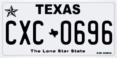 TX license plate CXC0696