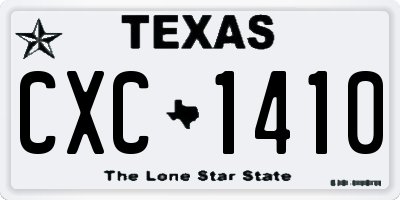 TX license plate CXC1410