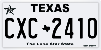 TX license plate CXC2410