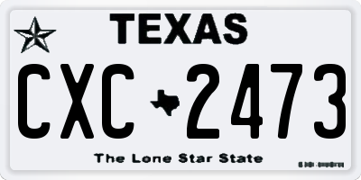 TX license plate CXC2473