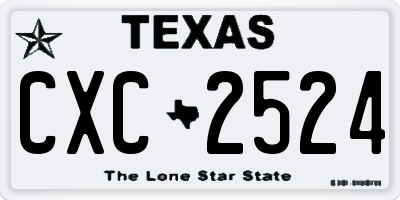 TX license plate CXC2524