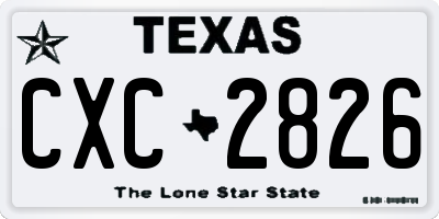 TX license plate CXC2826