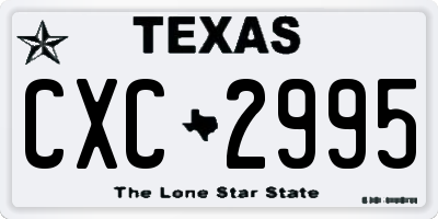 TX license plate CXC2995