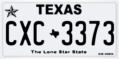 TX license plate CXC3373