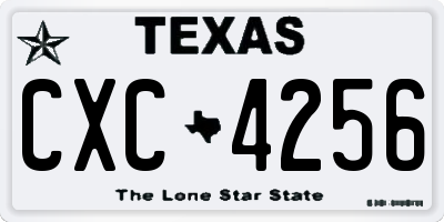 TX license plate CXC4256