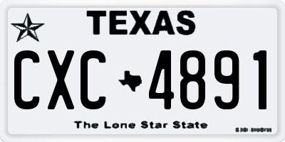 TX license plate CXC4891