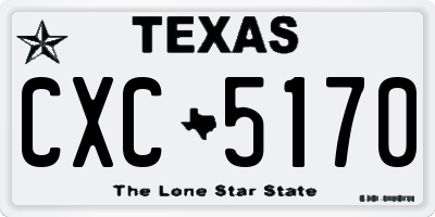 TX license plate CXC5170