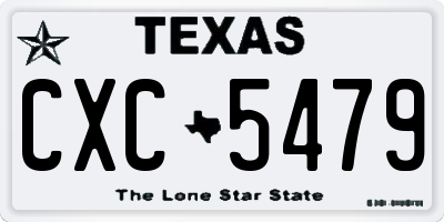 TX license plate CXC5479