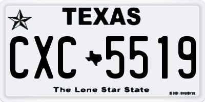 TX license plate CXC5519