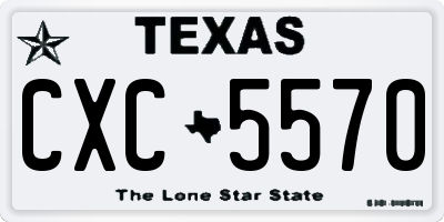 TX license plate CXC5570