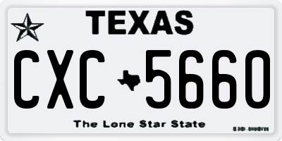 TX license plate CXC5660