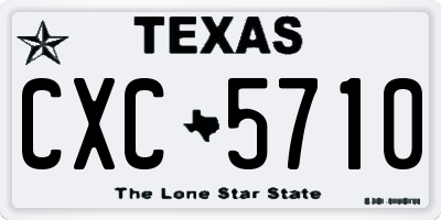 TX license plate CXC5710