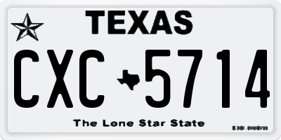 TX license plate CXC5714