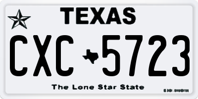 TX license plate CXC5723