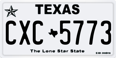 TX license plate CXC5773