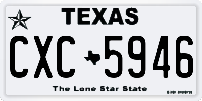 TX license plate CXC5946
